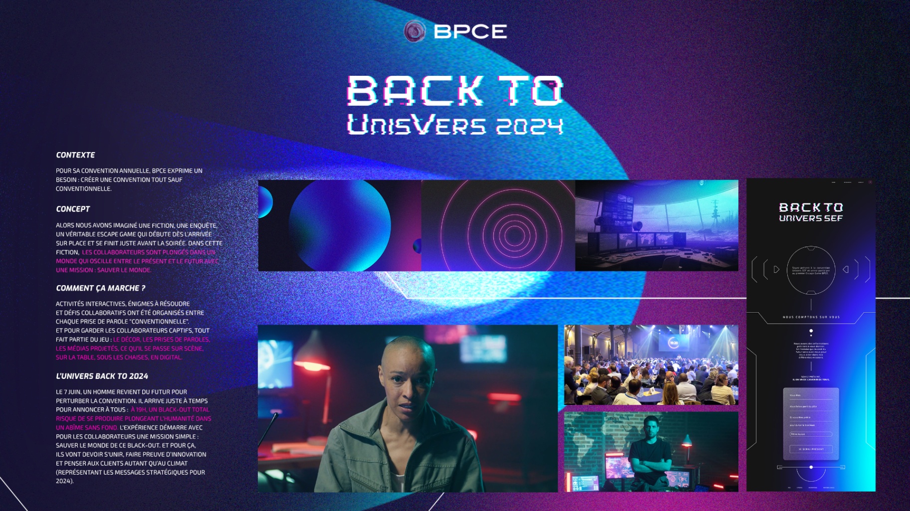 Case study BPCE — Voyageur du futur — Escape game géant